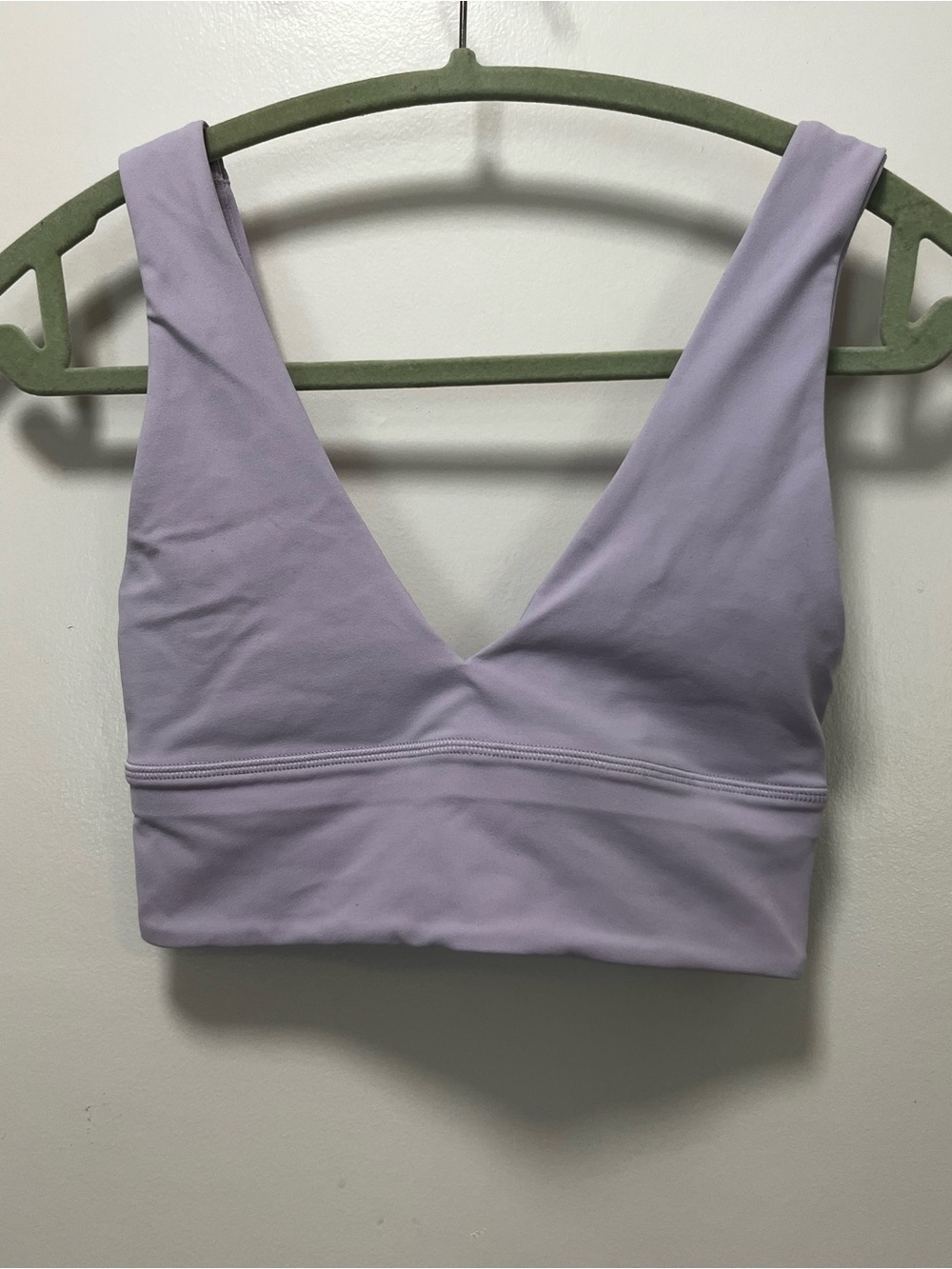 Lululemon V-Neck Lavender Bralette — Women’s Lightweight Support Top